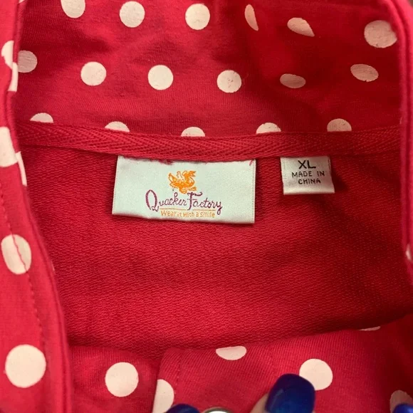 Quacker Factory Pink Polka Dot Snap Up Jacket sz XL EUC - Picture 3 of 5